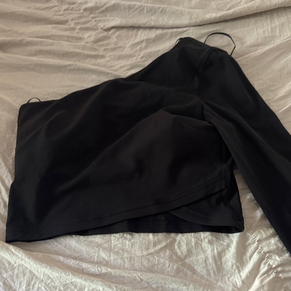 Lululemon Athletica Black One-Shoulder Top